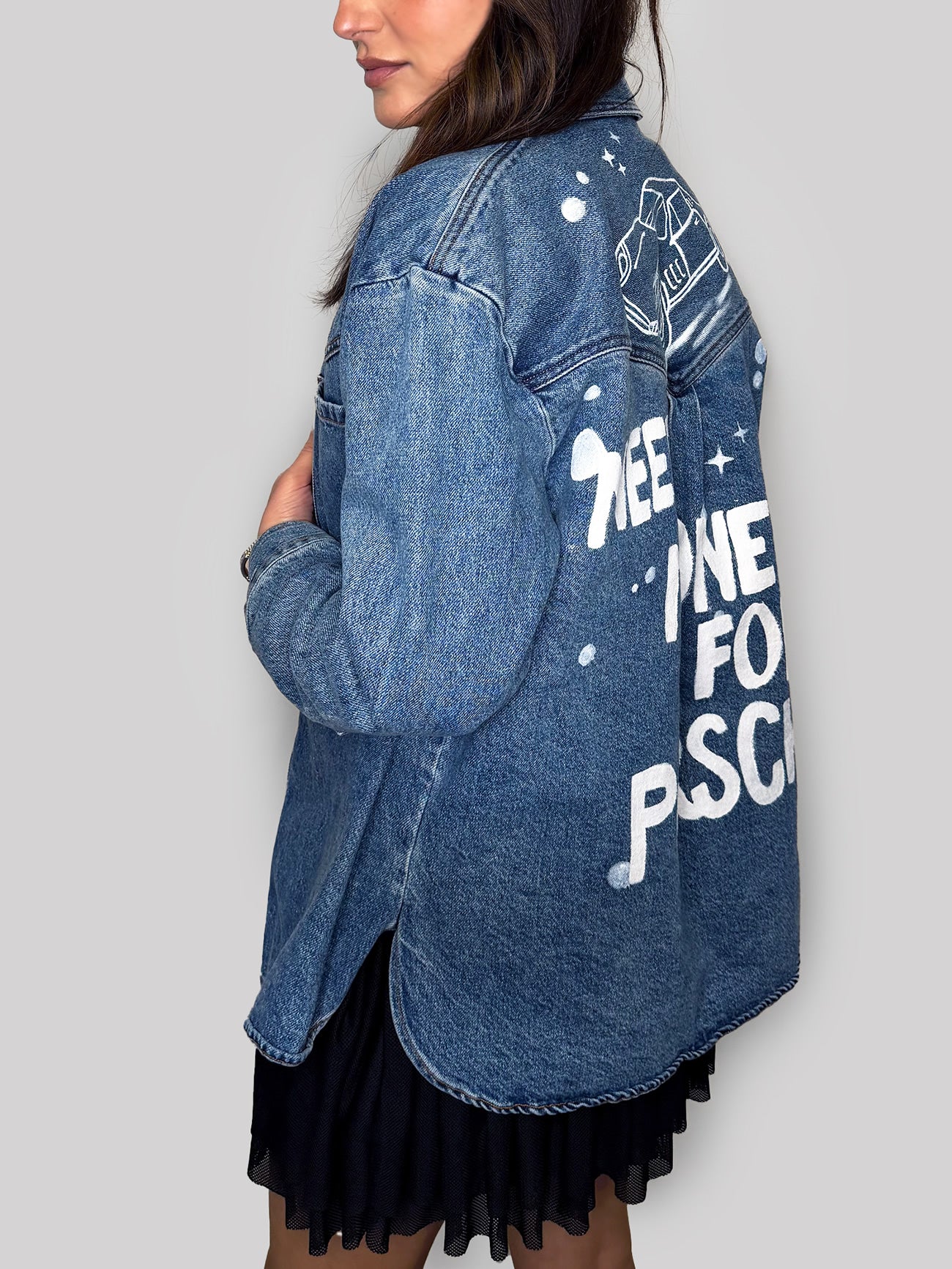 Need Money for Porsche - Painted Denim Jacket