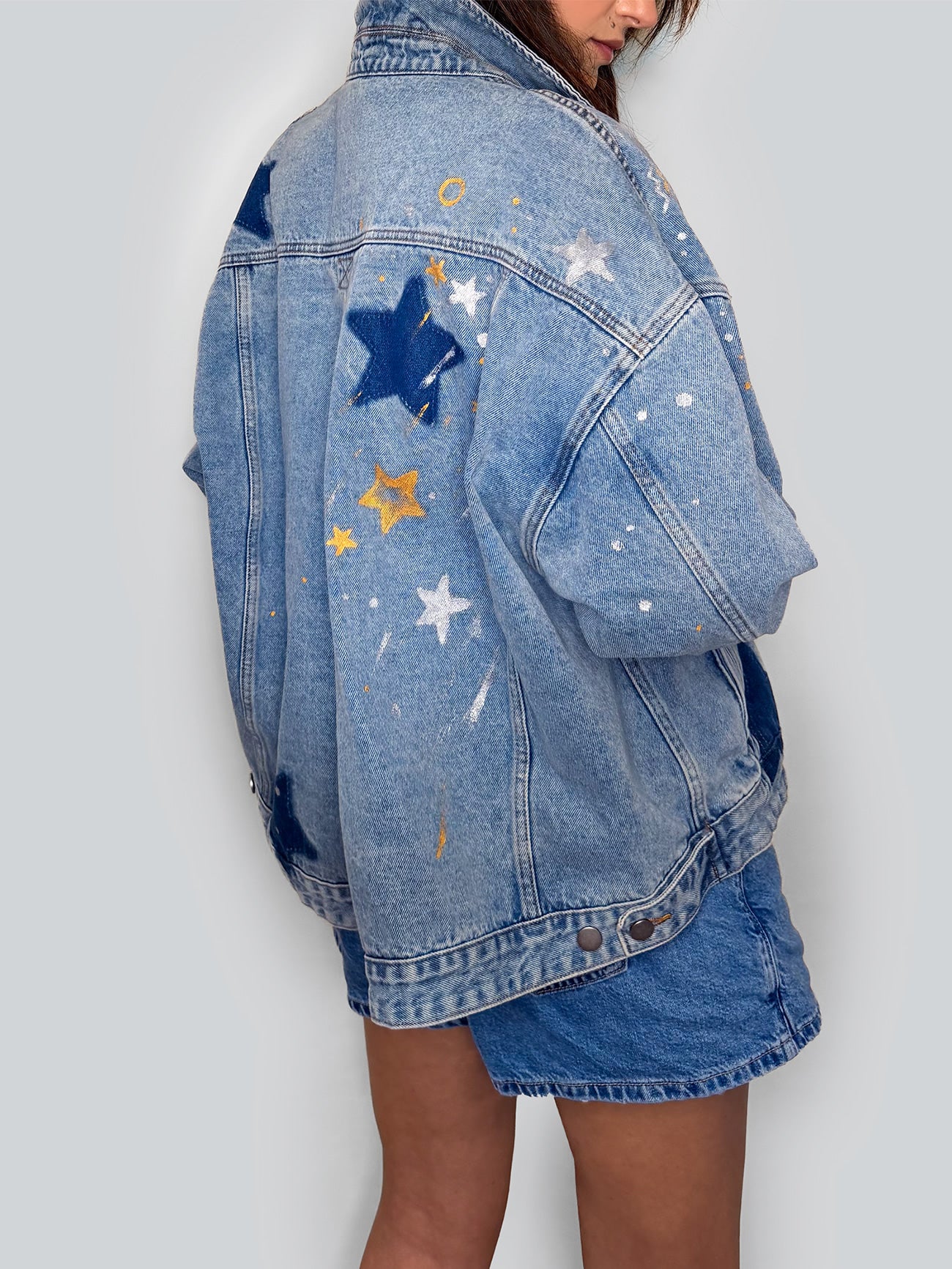 Shine bright - Painted Denim Jacket