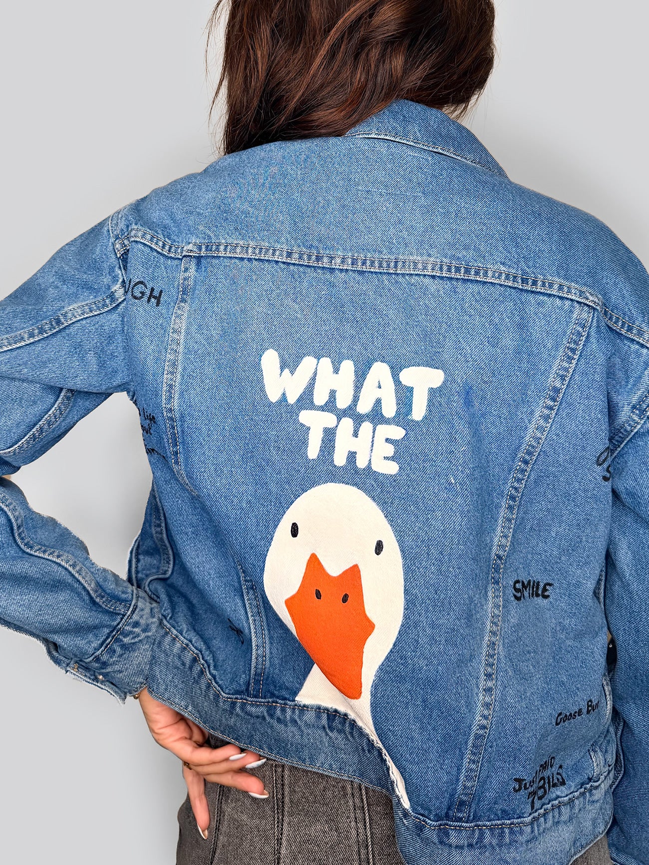 What the Duck - Painted Denim Jacket
