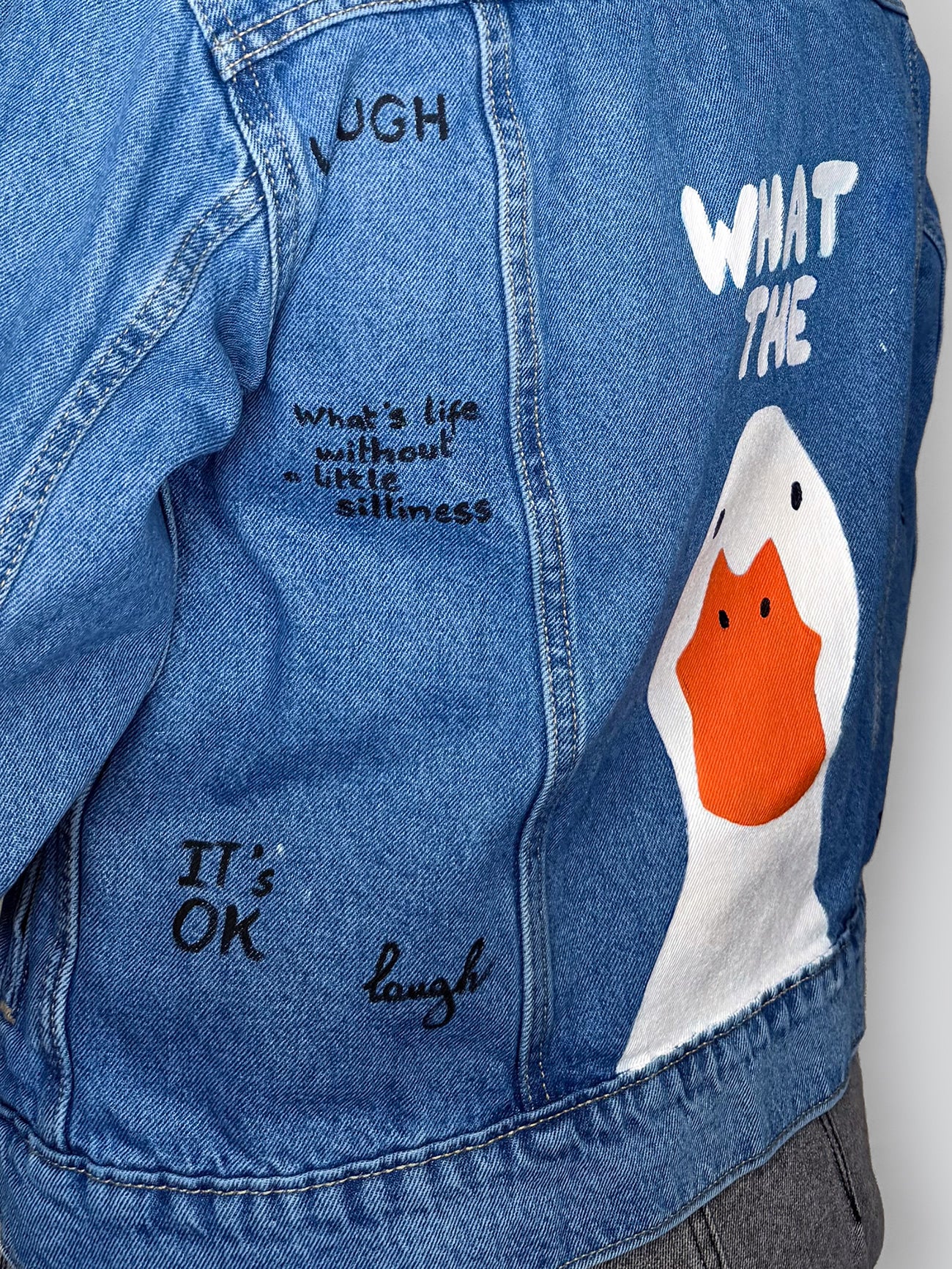 What the Duck - Painted Denim Jacket