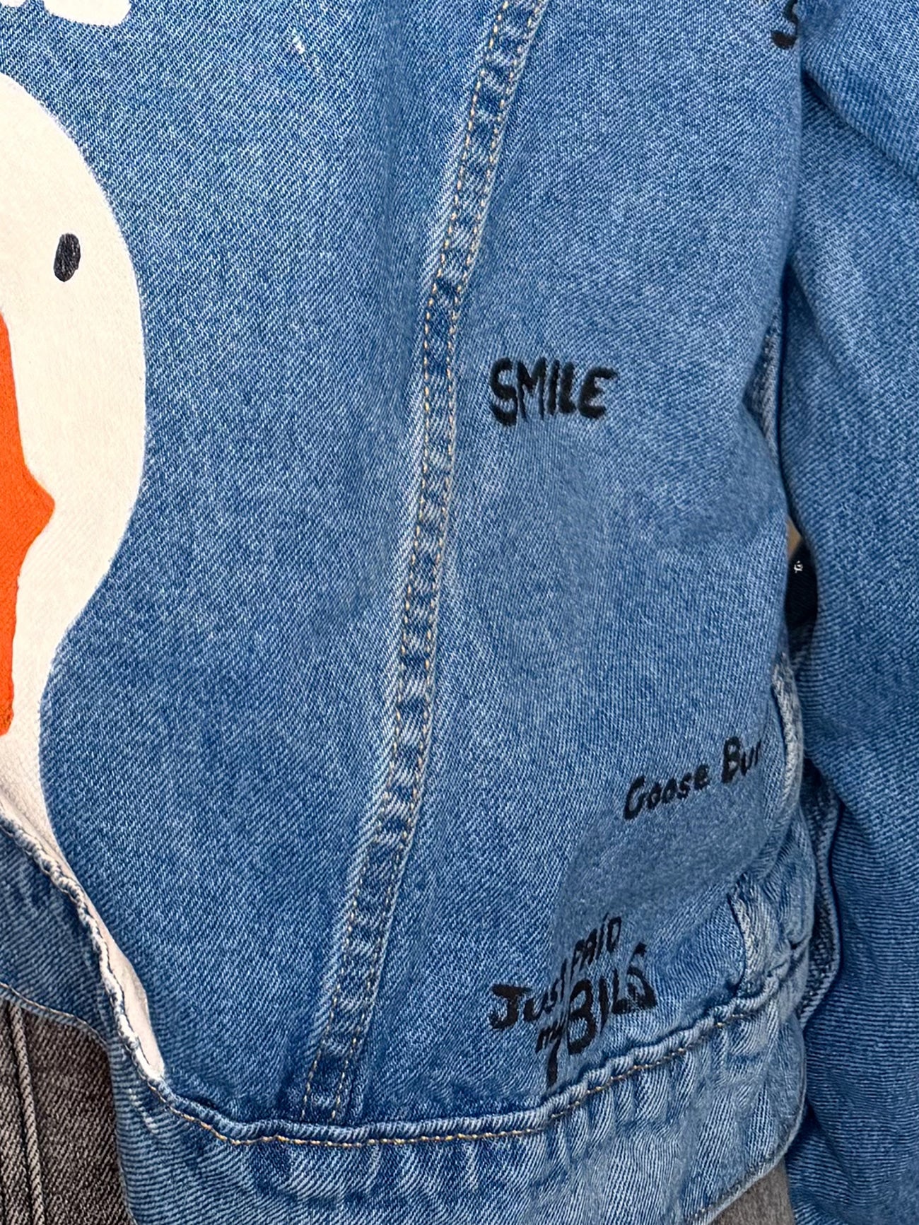 What the Duck - Painted Denim Jacket