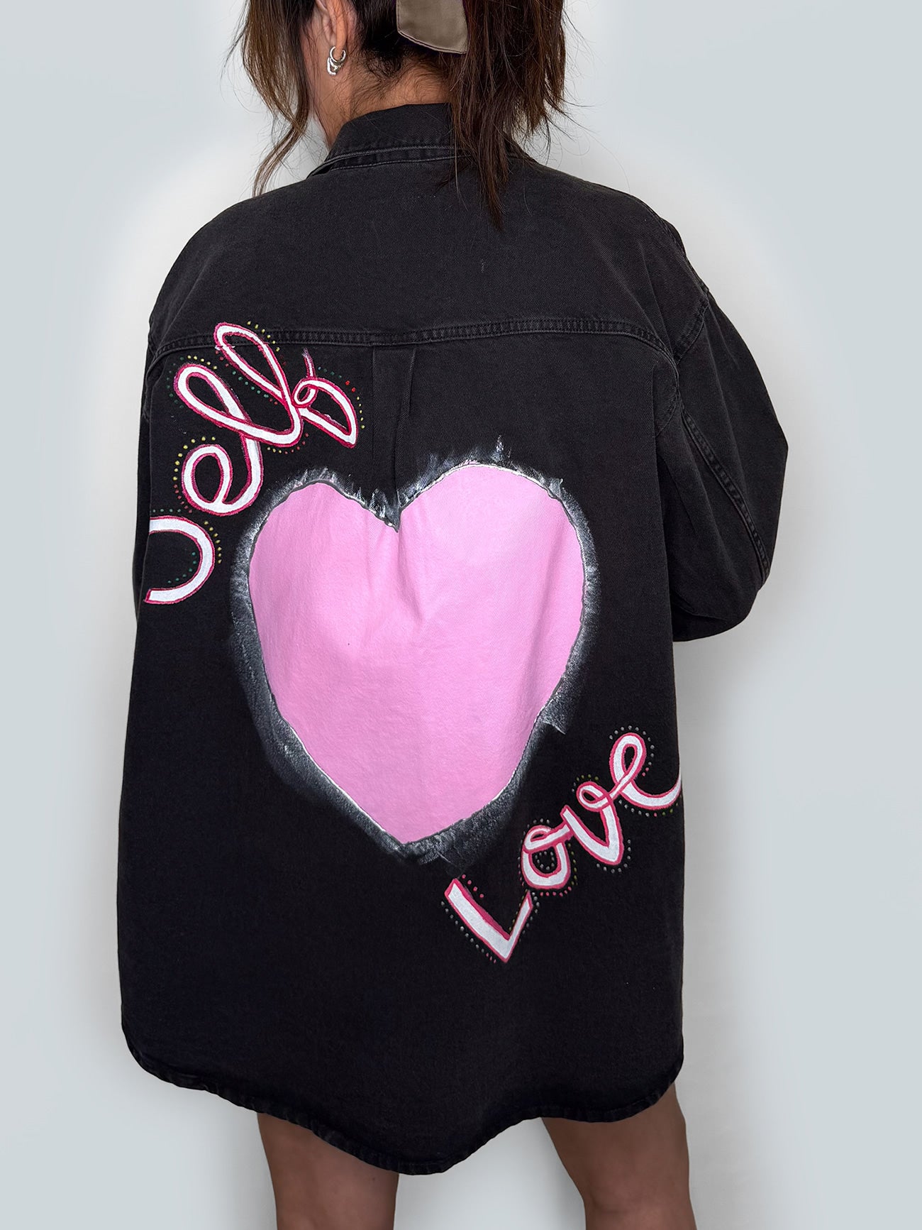 Self love - Painted Denim Jacket