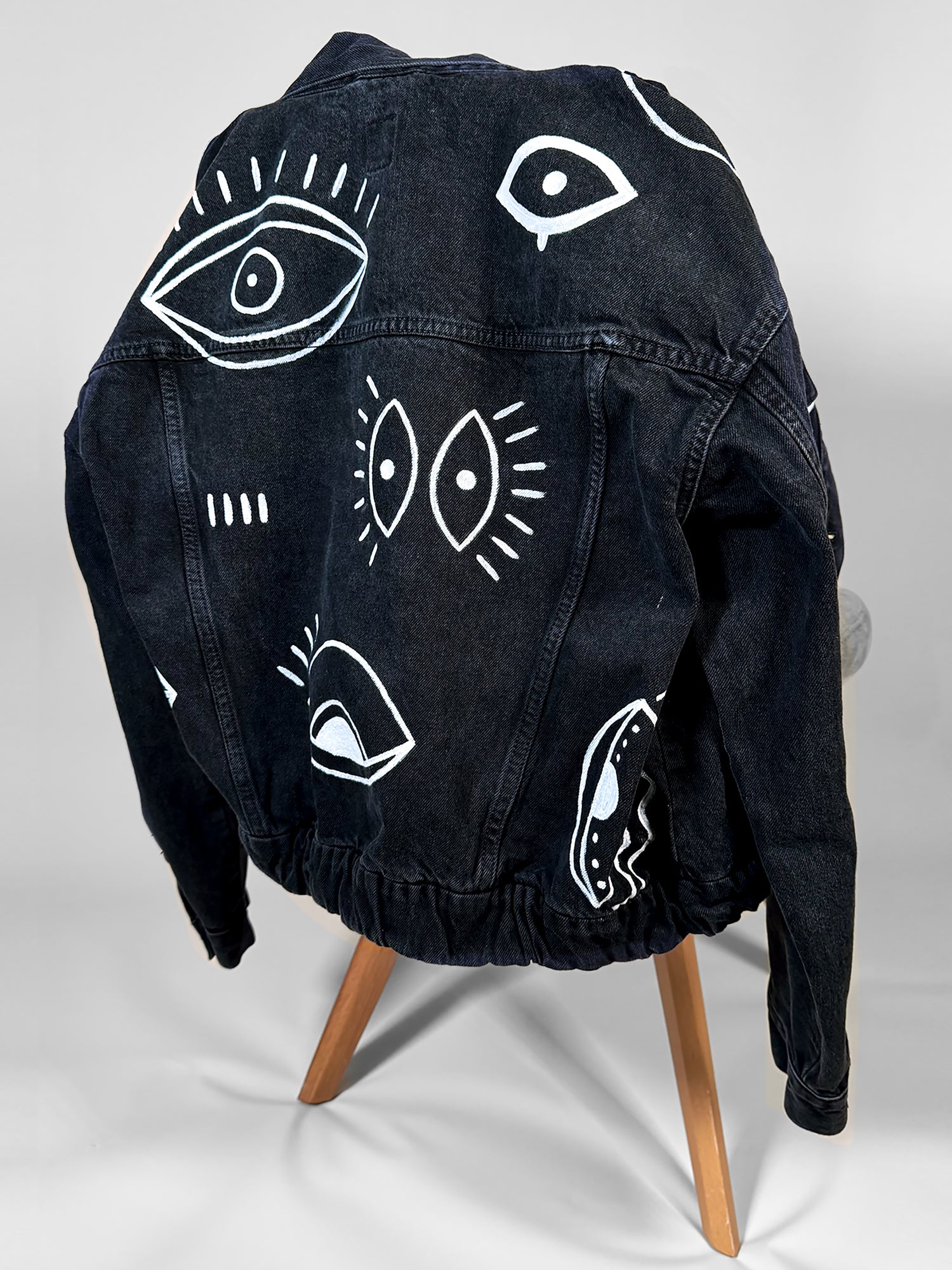 Evil Eyes - Painted Denim Jacket